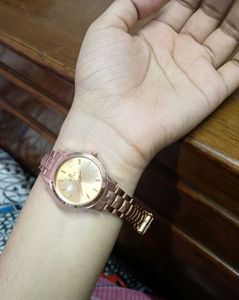 Rose Gold Tone Bracelet Watch