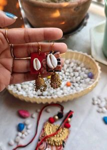 Boho Fabric Necklace &amp; Earring Set