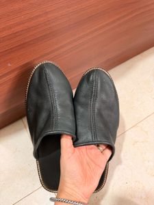 Chic Black Leather Moccasins