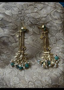 Gold18k Plated Drop Statement Earrings