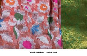Elegant Floral Pattern  brasso saree