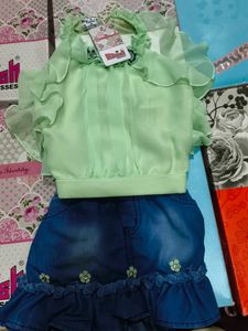 Cute Mint Green Ruffled Dress price negotiable