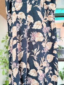 Navy Floral Print Mini Dress