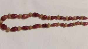 Unique uncut ruby Beaded Necklace