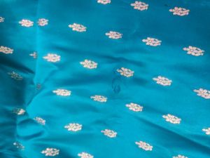 Beautiful Teal Banarasi Silk Saree