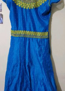 Blue Ethnic Gown with Dupatta from size X