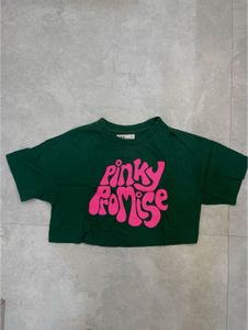 Green Pinky Promise Crop T-Shirt