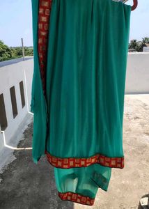 Elegant Teal Saree