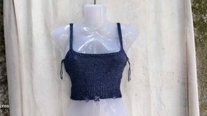 I. Sparkly Knit Crop Top