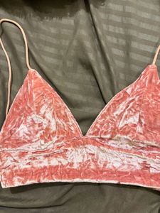 Pink Velvet Bralette