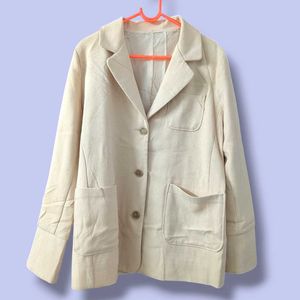 Beige Blazer Jacket bust