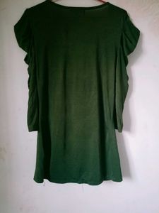 Olive Green Embellished Top
