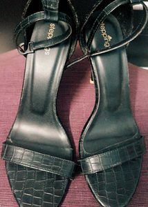 Reptilian Embossed Stilettoswith Ankle Loop