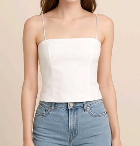 White Corset Cami Top