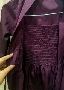 Purple top with attached jacket