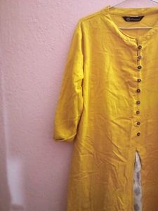 Straight Kurta for Women with Mandarin Collar