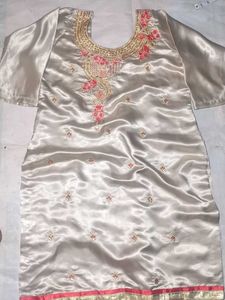 Embroidered Silk Kurta