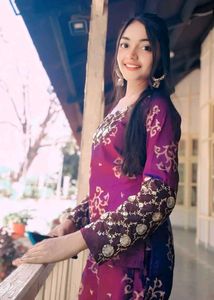 Stunning Purple Kurta Set with Gold Embellishments