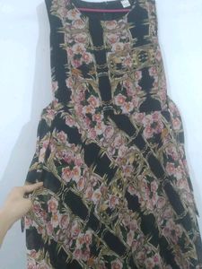 Vintage Floral Dress with Ornate Pattern