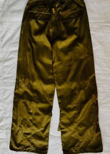 Bershka satin cargo pocket detail trouser