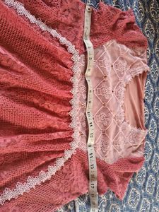 Pink Lace Tunic Top