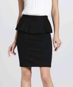 Chic Black Peplum Skirt