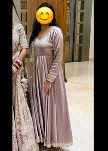 Silk Anarkali kurta with Dupatta and pant