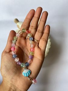 Colorful Beaded Necklace with Charm