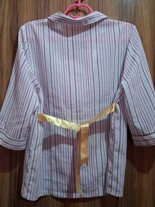 Striped Button-Up Shirt