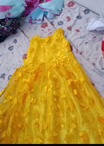 Beautiful Yellow Floral Gown