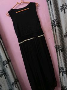Elegant Black Sleeveless Maxi Dress