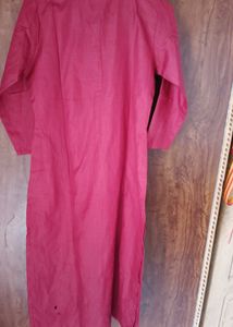 Libas Round Neck Pleated Straight Kurta with Trous