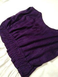Purple-White Shiny Party-wear Mini Dress