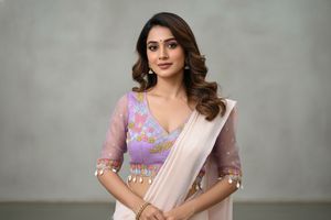 Designer Embroidered Purple Blouse