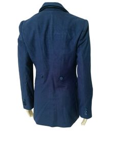 Korean Blue long sleeves Winter Blazer Womens