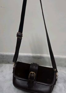 Chic Brown Crossbody Bag with Buckle
