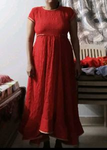 Elegant Red Anarkali Gown just 4 reference Iweared
