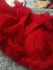 Red ♥️ Colour Party Wear Baby Frock