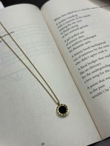 Elegant Roman Numeral Dual tone Pendant Necklace