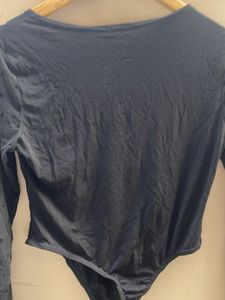 Black Mesh Dot Bodysuit