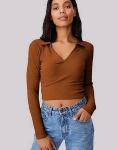 Long Sleeve Collared Top
