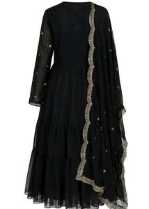 Elegant Black Kurta Set with Dupatta