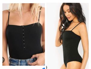 Beutiful Ribbed Front Open Hooks Bodysuit