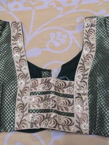 Green Embroidered Blouse for Sarees