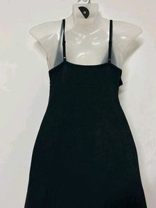 branded Chic Black Mini Dress adjustable strips