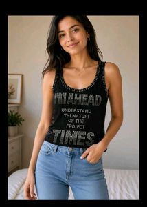 Sparkly Black Tank Top