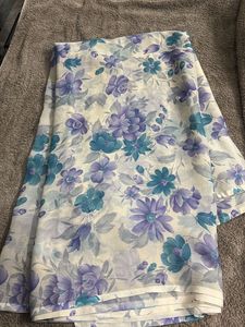 Beautiful Floral Print Saree