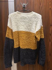 Cozy Colour Blocked Textured Sweater