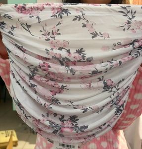Floral Print Ruched Tube Top