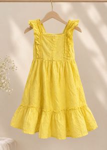 Cute Yellow Ruffled Sundress
